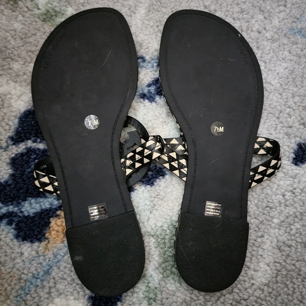 Tory Burch Miller Sandal in Triangle Geo Allover size 7.5